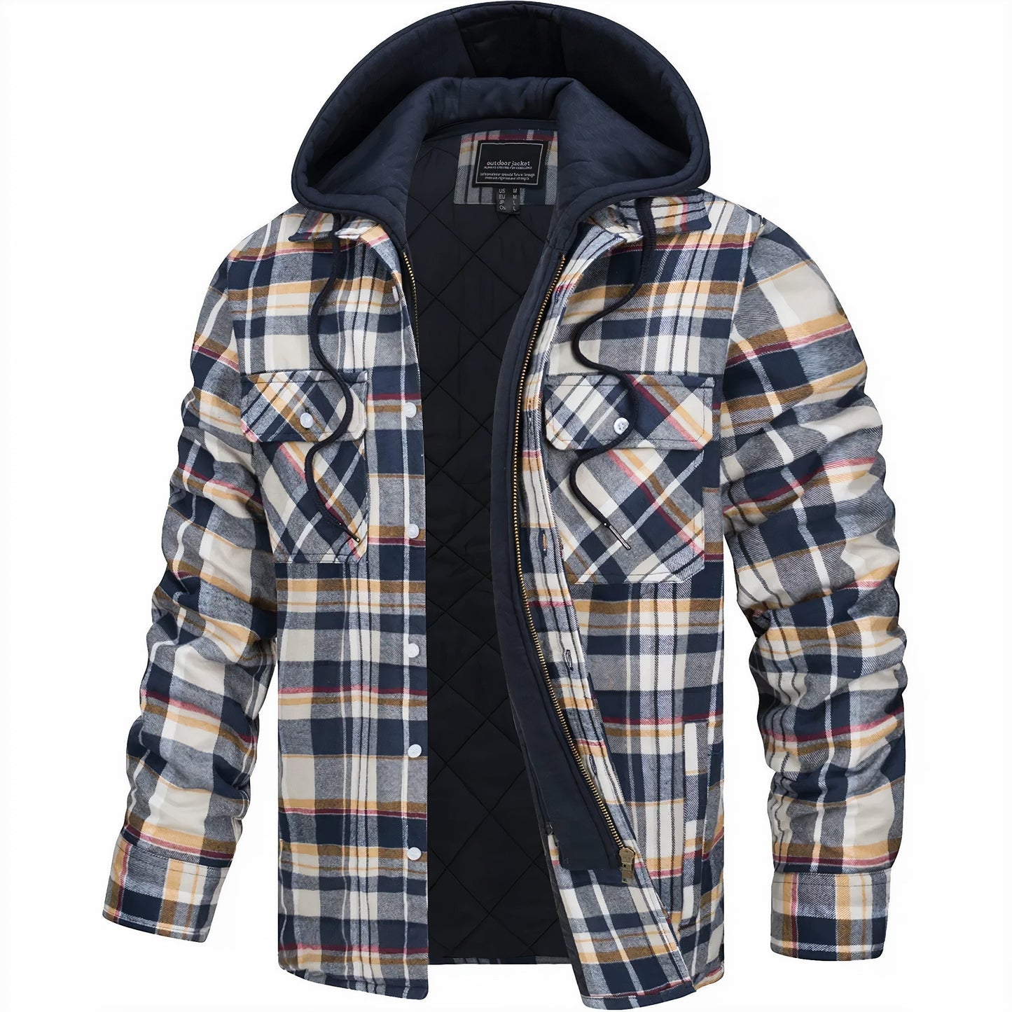 Checkered Jacket with Zipper