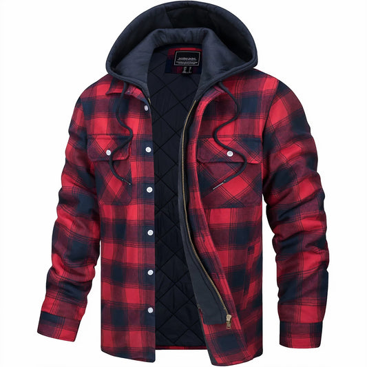 Checkered Jacket with Zipper