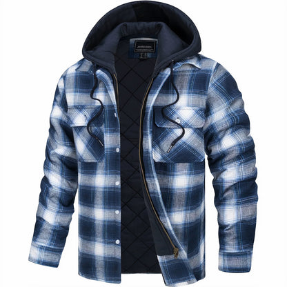 Checkered Jacket with Zipper