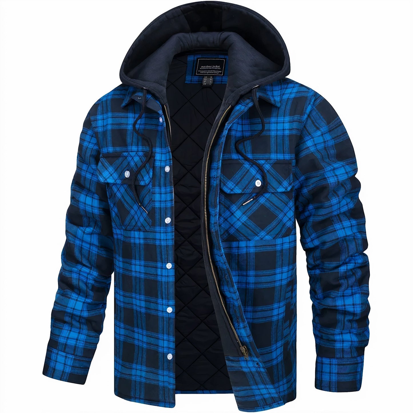 Checkered Jacket with Zipper
